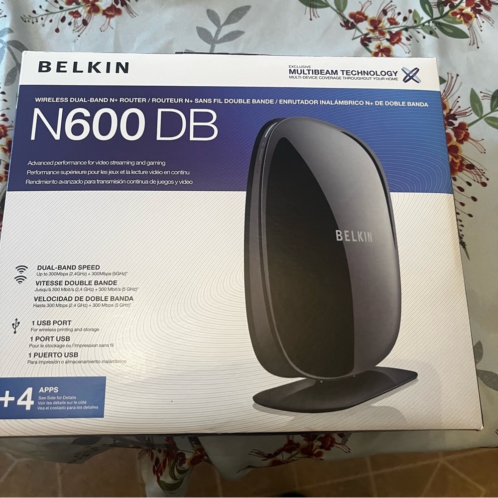 Belkin N600 DB Dual-Band Router - Black New in Box